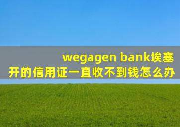 wegagen bank埃塞开的信用证一直收不到钱怎么办